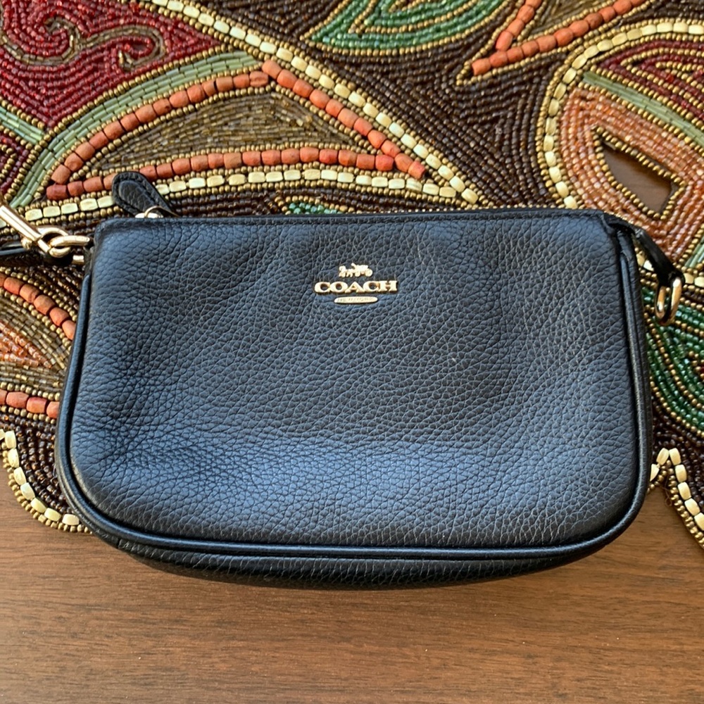 Coach leather wristlet